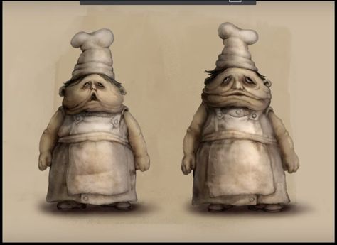 Little Nightmares Characters, Chef Character, Creepy Games, Nightmares Art, Little Nightmares Fanart, Little Nightmares, Monster Concept Art, Game Concept Art, Spooky Scary