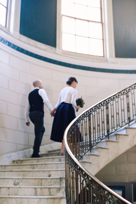 Portland City Hall Elopement - Analog Wedding Portland Maine City Hall Wedding, Maine Elopement, City Hall Elopement, Portland City, City Hall Wedding, Places To Get Married, Portland Maine, My Cousin, Historic Buildings