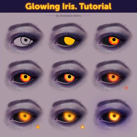 Eyes Draw, How To Draw Anime, Procreate Ipad Art, Glowing Eyes, Digital Art Beginner, Glowing Art, Draw Anime, Japon Illustration, Coloring Tutorial