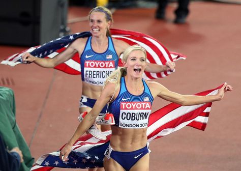 women’s steeple chase Emma Coburn, Steeple Chase, Track And Field, Sports Bra, The First, London, Bra, Gold, Quick Saves