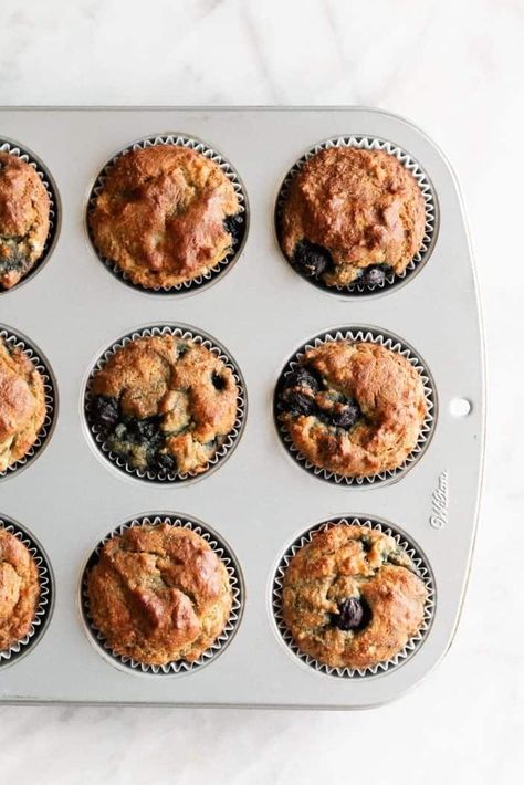 Banana Almond Flour Muffins, Almond Flour Banana Muffins, Toddler Muffins, Banana Muffins Easy, Almond Flour Muffins, Banana Blueberry Muffins, Berry Muffins, Almond Flour Recipes, Gluten Free Muffins