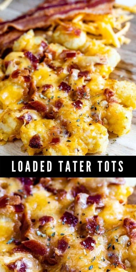 Cheese Tater Tots Recipes, Tater Tot Grilled Cheese, Cheese Sauce For Tater Tots, Loaded Cheesy Tater Tots, Tater Tots With Cheese And Bacon, Tater Tot Ideas, Loaded Potato Tots Recipes, Chilli Cheese Tator Tots, Dirty Tots Recipe