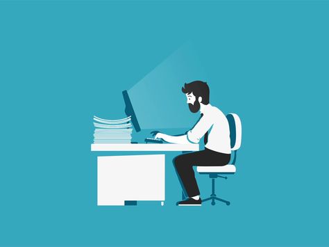 Tired man from work Working Gif, Working Illustration, Tired Man, Vector Animation, Woman Walking, Motion Graphics Inspiration, Motion Graphics Design, Motion Design Animation, Marketing Branding