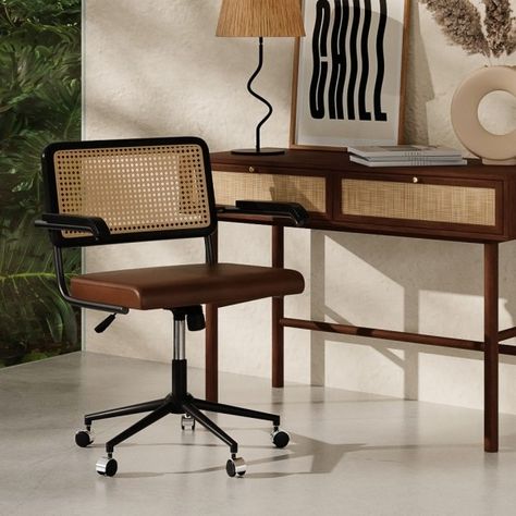 Comfortable Office Chairs, Marcel Breuer Cesca Chair, Breuer Cesca Chair, Contemporary Study, Cesca Chair, Modern Home Offices, Chair Vintage, Comfortable Office Chair, Comfortable Office