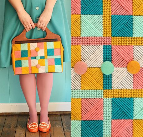 Retro Needlepoint Purse Project - don't know what to do with that plastic canvas you have sitting around? Make this! Needlepoint Purse, Purse Tutorial, Spring Projects, Canvas Purse, Vintage Needlepoint, Diy Purse, Plastic Canvas Crafts, Canvas Crafts, Purse Patterns