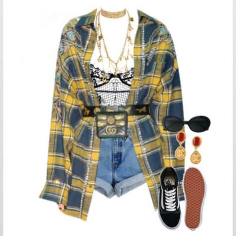 Wild wild wilddd thoughts. - #CheriTrendyOutfit #ootd #summervibes #summer17 #outfit #plaid #vans #stylist #stylingbycherina #wradrobestyling #fashion #lookbook #instfashion Beyoncé Concert, Concert Outfits, The Hill, Swag Outfits, Stage Outfits, Kpop Outfits, Looks Style, Mode Inspiration, Polyvore Outfits