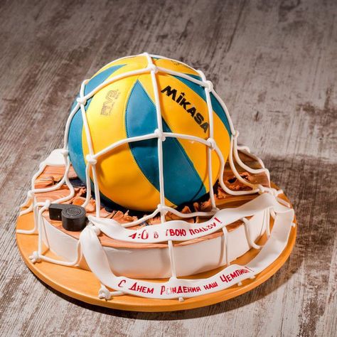 Volleyball Birthday Cakes, Volleyball Cake, Volleyball Birthday Party, Cakedesign Birthday, Volleyball Birthday, Anime Cake, Ball Cake, Graduation Party Ideas, Creative Birthday Cakes