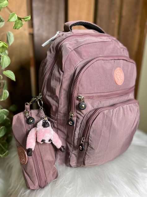 Kipling Backpack Aesthetic, Kipling Aesthetic, Hello Kitty Suitcase, Kipling Backpack, Stylish School Bags, Aesthetic Backpack, Kipling Bags, Back Bag, Cute Backpacks