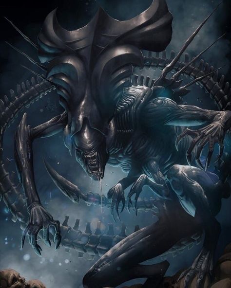 Xenomorph Queen, Xenomorph Art, Predator 1987, Bug Hunt, Alien Xenomorph, Aliens Vs Predator, Alien Artwork, Alien Queen, Spirit Animal Art