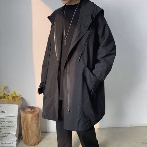 831c2f88a604a07ca94314b56a4921b8desc51265420ri Jacket Korean, Casual Outwear, Hong Kong Style, Shirt Art, Big Pocket, Mens Windbreaker, Hip Hop Streetwear, Coat Black, Outerwear Coats