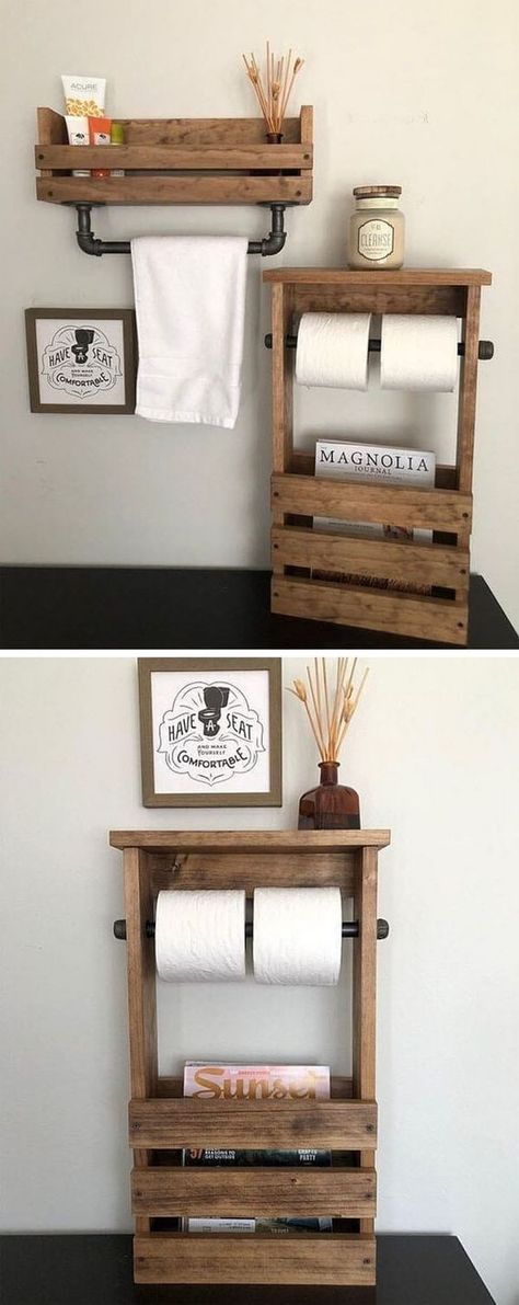 27+ Stunning DIY Bathroom Pallet Projects & Ideas For 2022 Pallet Crafts Diy, Barnwood Projects, Small Pallet, Cameo Crafts, Pallet Projects Furniture, Wooden Pallet Furniture, Pallet Decor, Wooden Pallet Projects, Pallet Shelves