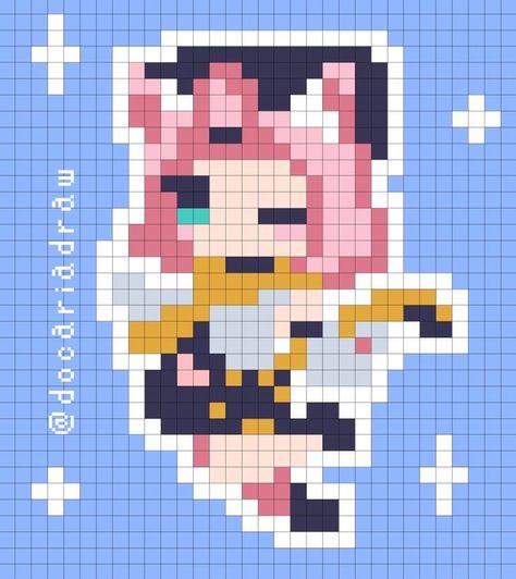 Genshin Perler Beads, Minecraft Genshin Impact, Pixel Art Genshin, Genshin Pixel Art, Genshin Perler, Genshin Impact Pixel Art, Pixel Art Animals, Modele Pixel Art, Piskel Art