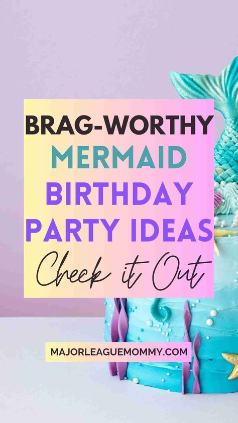 These mermaid party ideas are the perfect way to celebrate your little girls' next birthday. From mermaid cake ideas to mermaid party decorations, we've got you covered. Follow Major League Mommy for even more party ideas like this! Under The Sea Cakes, Mermaid Cake Ideas, Under The Sea Party Ideas, Little Mermaid Birthday Party Ideas, Mermaid Party Ideas, Diy Mermaid Tail, Mermaid Birthday Party Ideas, Little Mermaid Birthday Party, Sea Party Ideas