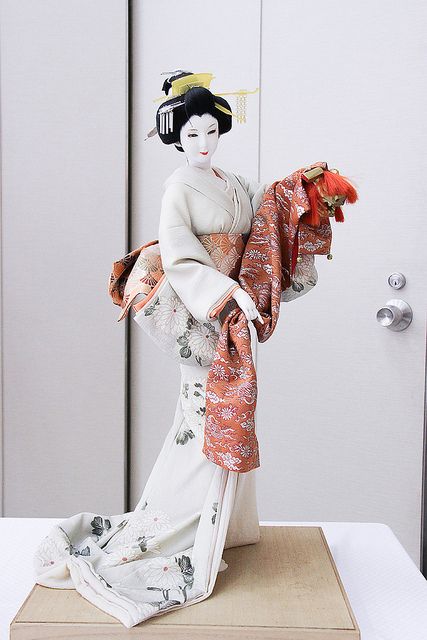 Japanese Doll, my mom made while my dad was in the army in Japan when they lived there. Geisha Doll, Japanese Theme, Hina Matsuri, Asian Dolls, Hina Dolls, Doll Japan, Geisha Art, Sculpted Doll, Japanese Doll