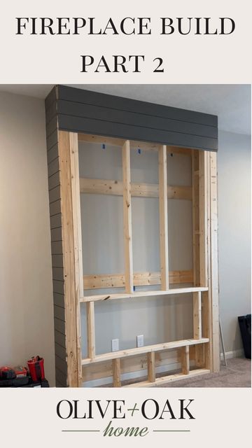 How To Build A Shiplap Fireplace, Shiplap Fireplace With Shelves, Diy Fireplace Frame, Diy Fireplace Shiplap, Electric Fireplace Shiplap, Fireplace Build Out, Ship Lapped Fireplace, Diy Built In Fireplace Electric, Vertical Shiplap Fireplace