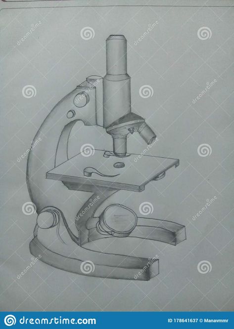 Compound microscope stock illustration. Illustration of model - 178641637 Compound Microscope Drawing Easy, Compound Microscope Drawing With Label, Compound Microscope Drawing, Microscope Drawing, Microscope Illustration, Science Exhibition Ideas, Microscope Art, Biology Drawing, Microscope Pictures