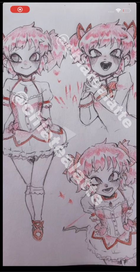 Madoka Kaname, Puella Magi, Puella Magi Madoka Magica, Madoka Magica, Anime Sketch, Figure Drawing, Character Design Inspiration, Not Mine, Art Inspo