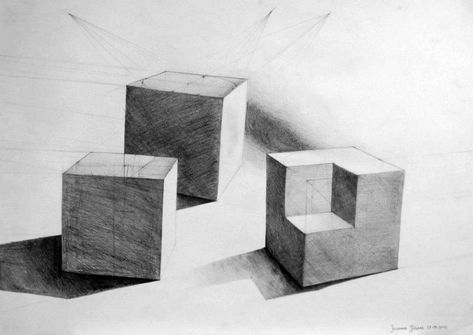 Geometry drawing pencil perspective cube solid Cube Drawing Sketch Perspective, Cube Sketch Perspective, Cube Drawing Perspective, Cube Perspective Drawing, Cube Shading, Sketch Cube, Cube Drawing Sketch, Cubes Drawing, Cube Draw