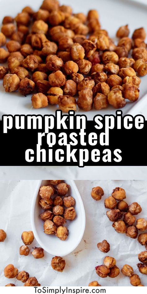 Vegan Roasted Chickpeas, Roasted Chick Peas Recipes Healthy, Fast Snacks, Lite Meals, Crunchy Chickpeas, 2023 Recipes, Pumpkin Spice Recipe, Spiced Chickpeas, Vegan Roast