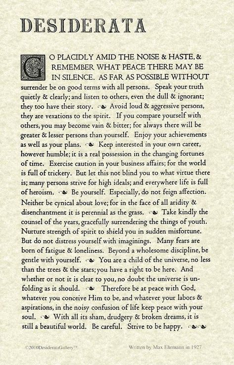 Desiderata Poem, Power Of Forgiveness, Max Ehrmann, Poem A Day, Troubled Times, Magic Words, Poetry Words, Meaning Of Life, Cream Beige