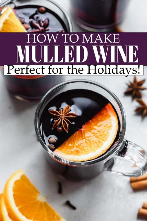 This traditional Mulled Wine recipe is perfect for chilly nights. Also known as gluhwein, it can be made in the slow cooker, on the stove or in your instant pot. // crockpot // recipe easy // german Mulled Wine Slow Cooker, Gluhwein Recipe, Leftover Wine, Mulled Wine Recipe, Recipe Crockpot, Buttered Rum, Wine Recipe, Spiced Wine, Warm Apple Cider