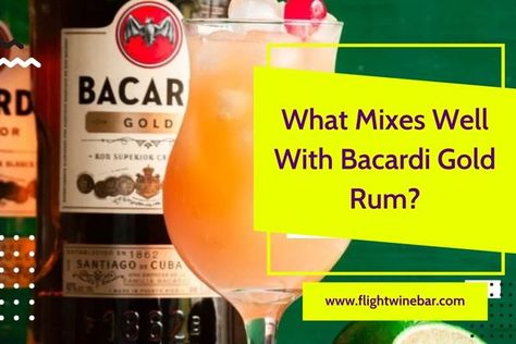 Bacardi Gold Rum Drinks, Gold Rum Cocktails, Bacardi Mixed Drinks, Bacardi Rum Drinks, Drinks With Bacardi Rum, Bacardi Drinks, Rum Drinks Easy, Dark Rum Cocktails, Bacardi Gold