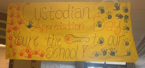 National Custodian Day, Custodian Day, Custodian Appreciation, Student Council, School Themes, Decorating Ideas, Art