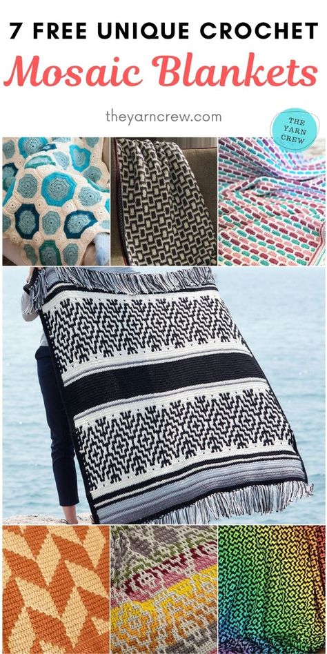 Free Mosaic Crochet Blanket Patterns, How To Mosaic Crochet Step By Step, Beginner Mosaic Crochet Patterns Free, Mosiac Crochet Patterns Free, Mosaic Crochet Patterns Free Charts, Mosaic Crochet Patterns Free, Crochet Blanket Stitches, Mosaic Blanket, Crochet Blanket Ideas