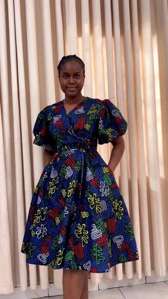 Round Kitenge Dresses, Kitenge Short Dress Designs, Simple Kitenge Dress Design, Kitenge Dress Designs, Kitenge Dress, Ankara Dress Styles, African Inspired Clothing, African Maxi Dresses, Short Gowns