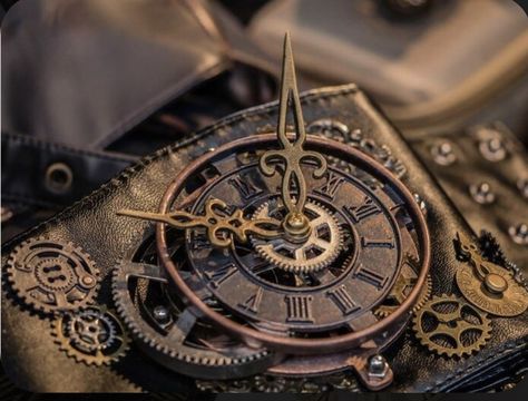 Steampunk Clock Aesthetic, Clockmaker Aesthetic, Cogs And Gears Aesthetic, Clockwork Aesthetic, Steampunk Cogs, Steampunk City, Clock Gears, Project Moon, Hello Future