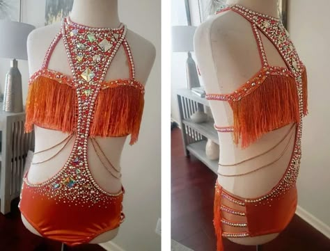 Orange Dance Costume, Tippy Tap, Dance Costumes Ideas, Fashion Girl Outfits, Solo Costume Ideas, Leo Style, Competitive Dance, Solo Dance Costumes, Cute Dance Costumes