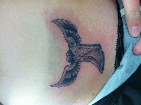 Cowboys and Angels tattoo. Fly High Cowboy Tattoo, Rip Cowboy Tattoo, Cowboys And Angels Tattoo, Cowboy Up Tattoo, Buttercup Tattoo, Friends Tattoos, Rip Tattoos, Angels Tattoo, Cowboy Hat Tattoo