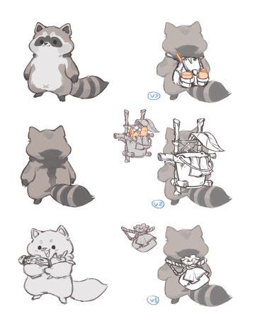 Raccoon Familiar Dnd, Animal Crossing Raccoon Design, Raccoon Concept Art, Dnd Raccoon, Raccoon Oc Human, Cute Racoon Drawings, Racoon Character Design, Racoon Fursona, Raccoon Reference