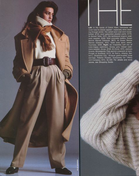 Vintage Winter Fashion, Gilles Bensimon, Rok Midi, Sandal Tali, Yasmin Le Bon, 80s And 90s Fashion, 1980s Fashion, Vintage Winter, Mode Inspo