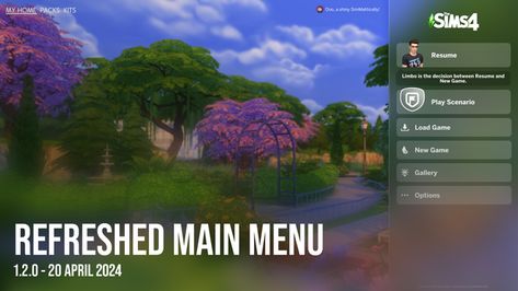 Refreshed Main Menu Sims 4, Sims 4 Main Menu Override, Sims 4 Anime, Loading Screen, Main Menu, Screen Replacement, New Backgrounds, Sims 4 Mods, Sims 4