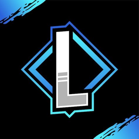 Initial l gaming logo design template in... | Premium Vector #Freepik #vector #l #l-logo #logo-illustration #letter-logo L Logo Design Ideas, Gaming Logo Design, Initial L, Game Font, L Logo, Game 2d, Gaming Logo, Cartoon Profile, Letter L