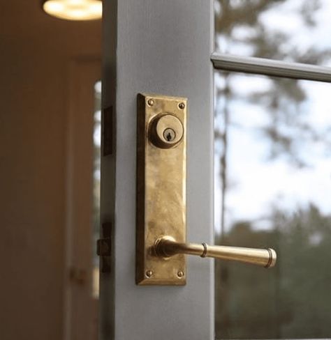 Front Door Knobs Brass, Emtek Front Door Hardware, Exterior Door Hardware Front Entry, Front Door Hardware Ideas, Brass Front Door Hardware, Door Hardware Exterior, Unlacquered Brass Hardware, Emtek Door Hardware, Exterior Door Hardware