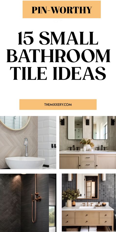 Transform your small bathroom into a stylish oasis with these inspiring tile ideas. From intricate mosaic patterns to sleek subway tiles, this collection offers endless possibilities to elevate your space. Say goodbye to cramped quarters and hello to a refreshing and modern atmosphere. Let your creativity shine through with these small bathroom tile ideas that are sure to make a big impact. Small Bathroom Feel Bigger, Small Bathroom Tile, Small Bathroom Tile Ideas, Traditional Bathroom Decor, Tranquil Bathroom, Small Bathroom Tiles, Subway Tiles Bathroom, Compact Bathroom, Bathroom Tile Ideas