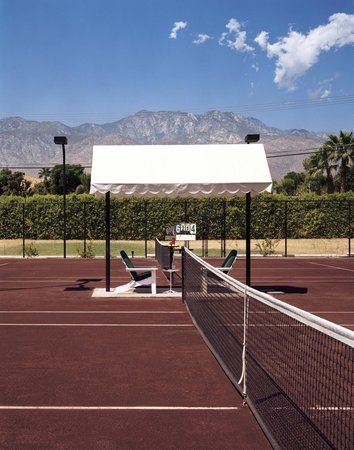 Tennis Court Design, Court Pictures, Tennis Magazine, Tennis Aesthetic, Parker Palm Springs, Workout Space, Pickleball Court, Spring Pictures, Sport Court