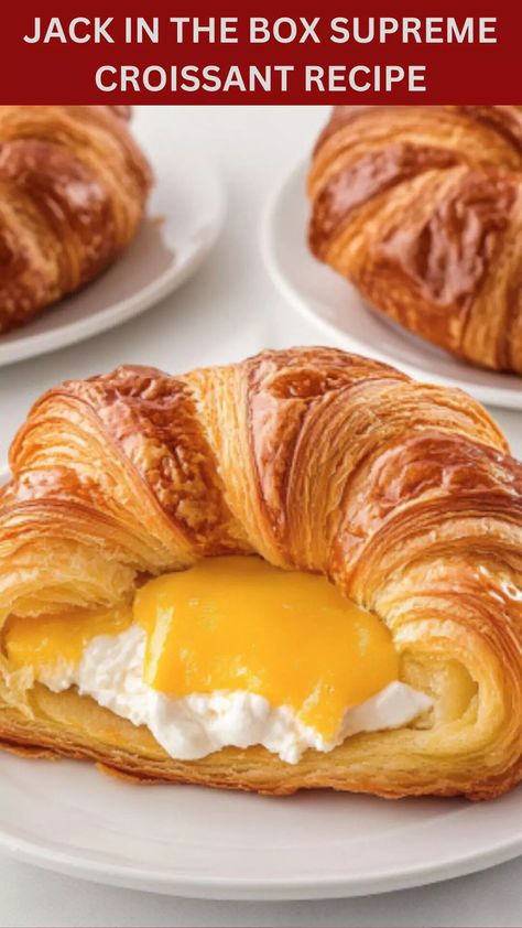 Jack In The Box Supreme Croissant Recipe – Delish Diner Supreme Croissant, Eggs And Cheese, Jalapeno Popper Recipes, Poppers Recipe, Croissant Recipe, Deli Ham, Melty Cheese, Avocado Slices, Jack In The Box