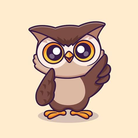 Catalyststuff | Freepik Owl Character, Owl Mascot, Nature Icon, Bird Cartoon, Vector Icons Illustration, Animal Nature, Flat Vector, Owl Bird, Mascot Design