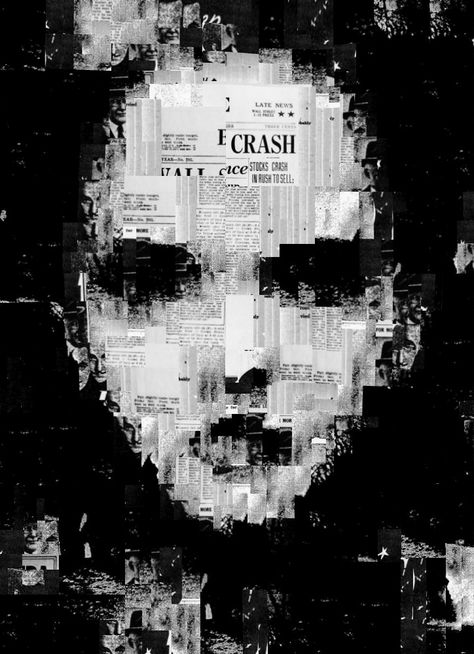 Generative portrait. Collage www.sergioalbiac.com Facebook page Newspaper Collage, Tachisme, Collage Portrait, Collage Kunst, Newspaper Art, In The News, Glitch Art, Foto Art, Generative Art