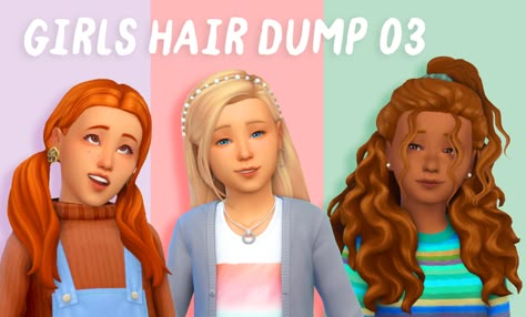 **update (6/14/21) - amber headband includes the mesh now ;) girls hair dump 03 support creds go to kat @koalapixels 🤩  these should’ve been simple but my brain was cracking in half by the... Sims 4 Kids Hair, Sims 4 Kids Cc, Toddler Hair Sims 4, Mods Sims 4, Los Sims 4 Mods, Kids Maxi, Sims 4 Cc Kids Clothing, Pelo Sims, Sims 4 Children