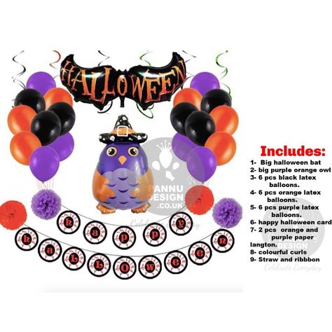 “🎃HALLOWEEN🎃 DECORATION SET 3”  This complete set includes: 1) Happy Halloween cards. 2) 10 gold stars cards. 3) Bloody eye, spider, skeleton, pumpkin cards. 4) Big Pumpkin and spider (70*48cm) 5) 7 pcs confetti balloons. 6) 6 pcs 12 inches skeleton balloons. 7) 7 pcs 12 inches bloody eye balloons 8) 2 pcs of dot black balloons. 2 pcs of black balloons for the spider. 9) Ribbon and straw  This complete set costs 13£ only  Message us to place your order or more further enquirys. Thanks. Spider Skeleton, Happy Halloween Cards, Big Pumpkin, Biggest Pumpkin, Skeleton Pumpkin, Pumpkin Cards, Star Cards, Black Balloons, Halloween Bat