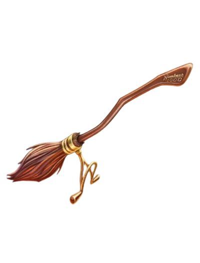 This is Harry Potter's broomstick. He got it after his enemy, Malfoy Draco, stole one of Harry's friends possessions, and flew away on a Hogwarts school broomstick. Harry flew after him, and got the item back, thanks to his flying skills. One of the teacher's saw him doing this, and was able to get on the school's Quidditch team. Quidditch is a sport played by wizards on brooms, and harry as gifted this nimbus 2000 as it was a good broom stick and could help him fly very well. Harry Potter Broomstick, Quidditch Game, Nimbus 2000, Harry Potter References, Hogwarts Houses, Hogwarts, Harry Potter