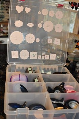 Paper Punch Storage Using plastic organizer bins that will make it easier to find the punches you need. Paper Punch Storage, Scrapbook Room Organization, Punch Storage, Supply Organization, Art Bin, Craft Storage Organization, Paper Punches, Organizer Bins, Scrapbook Storage