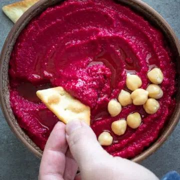 Beetroot Hummus Without Tahini - A Red Spatula Hummus Recipe With Tahini, Beetroot Hummus Recipe, Hummus Without Tahini, Beet Hummus Recipe, Classic Hummus, Beetroot Hummus, Beet Hummus, Meatless Main Dishes, Appetizer Trays