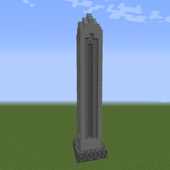 Stone Obelisk S - Blueprints for MineCraft Houses, Castles, Towers, and more | GrabCraft Minecraft Houses, Come Together, Minecraft, Castle, Tower, Building, Stone