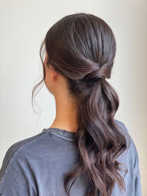 Bridesmaid Ponytail, Low Pony Hairstyles, Bridesmaid Hair Inspo, Wedding Ponytail, Low Ponytail Hairstyles, Pony Hairstyles, Guest Hair, Bridesmaid Hair Makeup, Wedding Guest Hairstyles