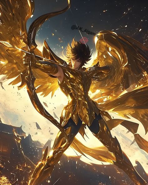 🔥 🏹 Embrace the cosmic power of Sagittarius 🏹✨ Check out this amazing art inspired by the zodiac knight from Saint Seiya anime! Let me kn… | Instagram Sagittarius Art, Fantasy Armor, God Art, Japan Art, Handsome Anime Guys, Handsome Anime, Image Hd, Light Photography, Tokyo Japan